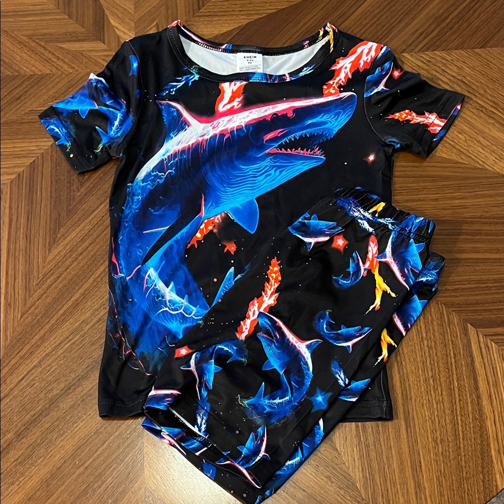 Kids Shark Swim Set - Black and Blue